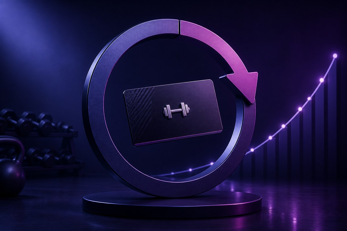 A business plan card surrounded by a continuous retention loop