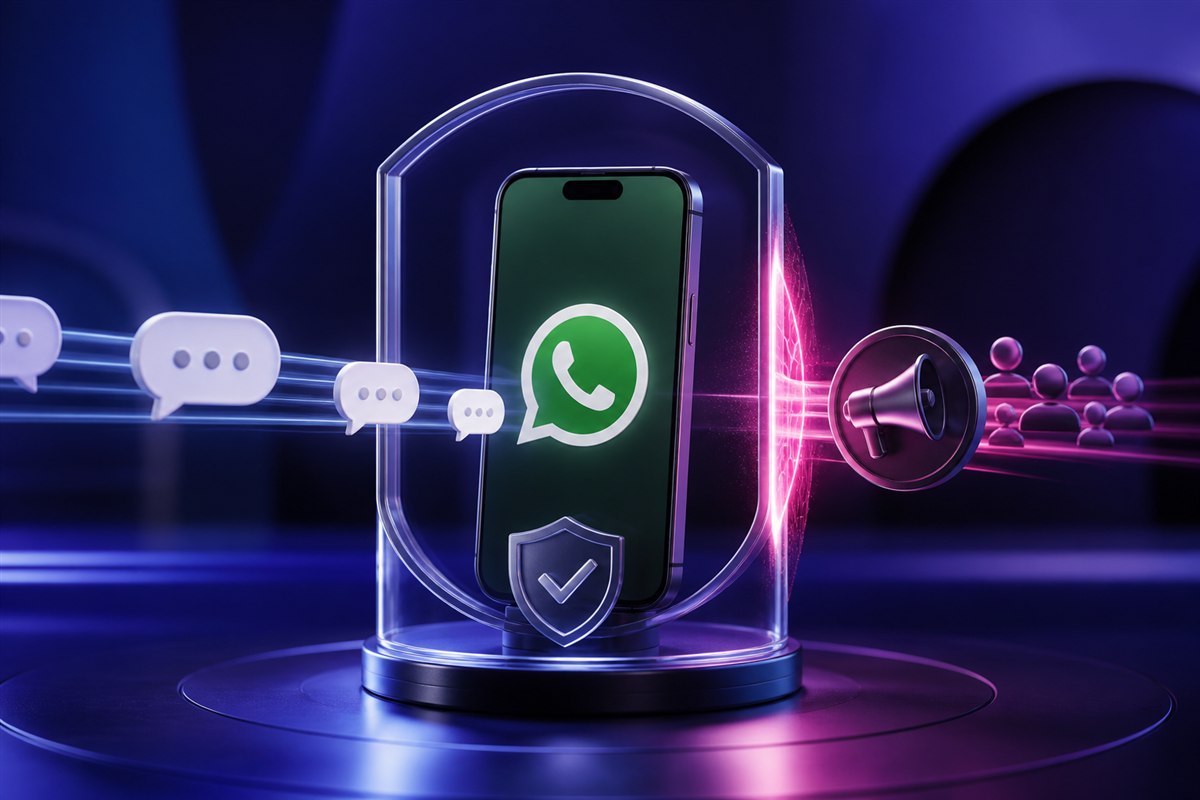 A protected messaging conversation illustrating responsible business WhatsApp use